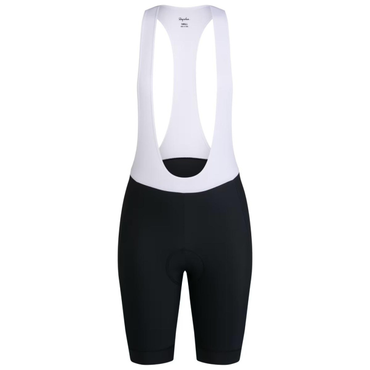 Rapha Women Core Bib Shorts Cykelbyxa Dam Black/White i gruppen Kläder/skor/hjälm / Byxor / Byxor kortbent hos CykelCity (10583)