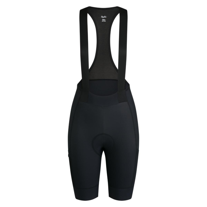 Rapha Women Brevet Element Cargo Bib Shorts Cykelbyxor Dam Black/White i gruppen Kläder/skor/hjälm / Byxor / Byxor kortbent hos CykelCity (10789)