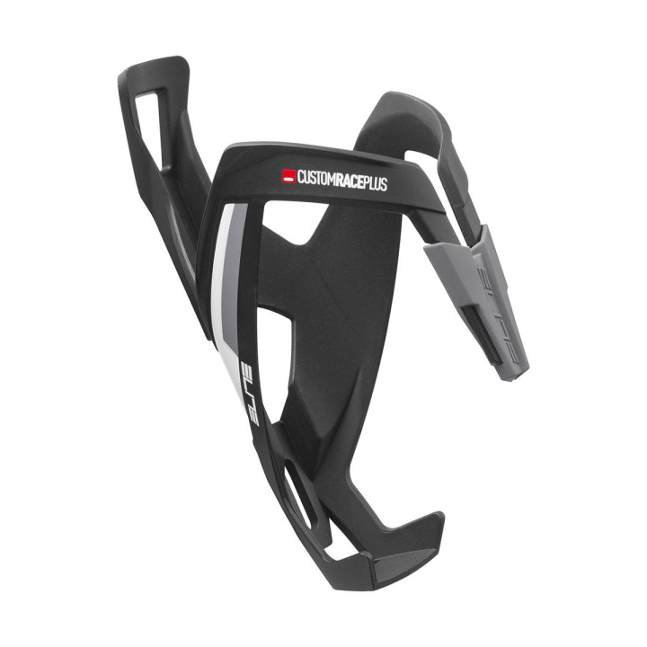 Elite Custom Race Plus Flaskställ Mattsvart Vit i gruppen Tillbehör / Flaskställ hos CykelCity (49671)